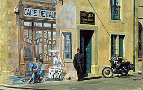 Wandmalerei im Tal der Aude