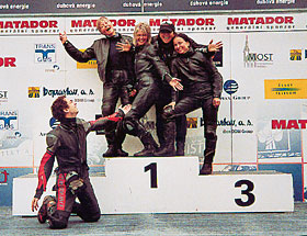 Chicks on Podium