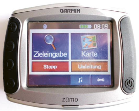 Navigation mit dem Garmin zumo 550