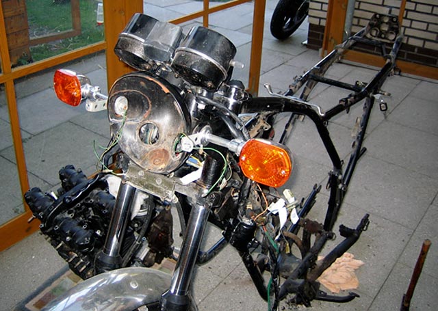 Kawasaki Z550 Kabelsalat