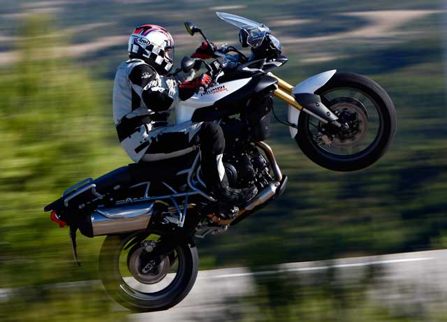 Triumph Tiger 800 Wheelie