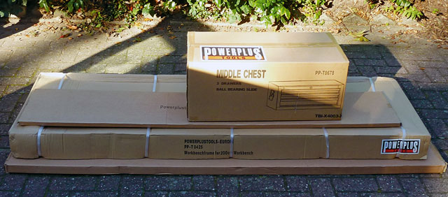 Anlieferung der Werkbank