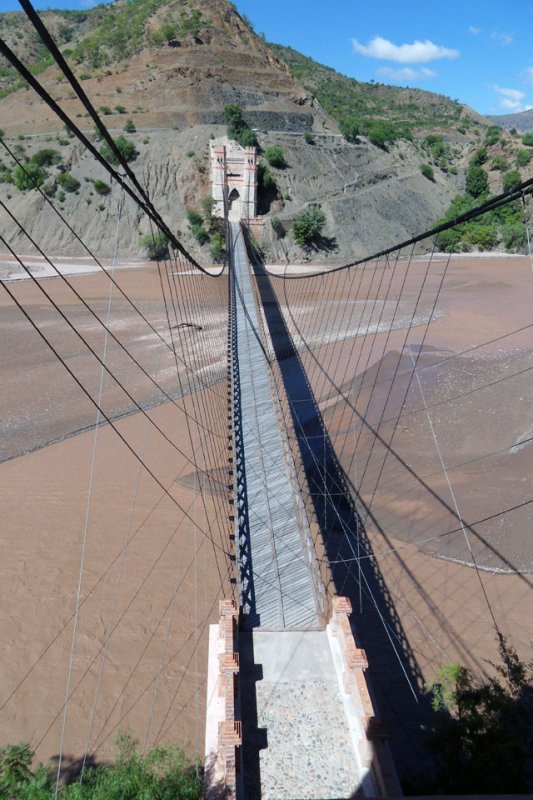 Bolivien Hängebrücke