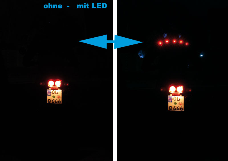 Dane Lynsted mit LED-Beleuchtung