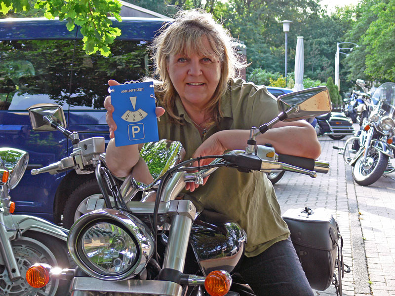 Motorrad-Parkscheibe