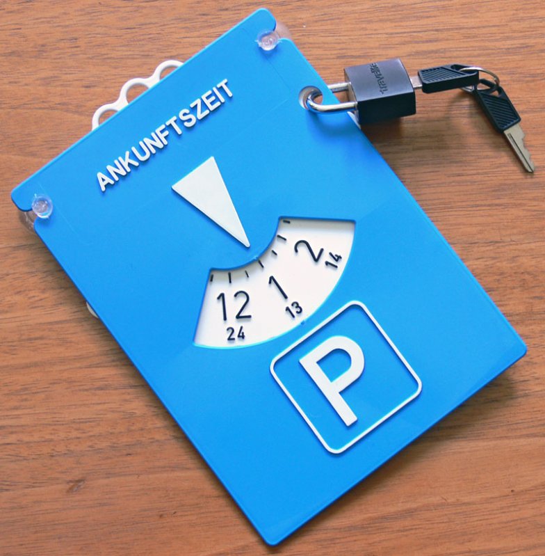 Motorrad-Parkscheibe front