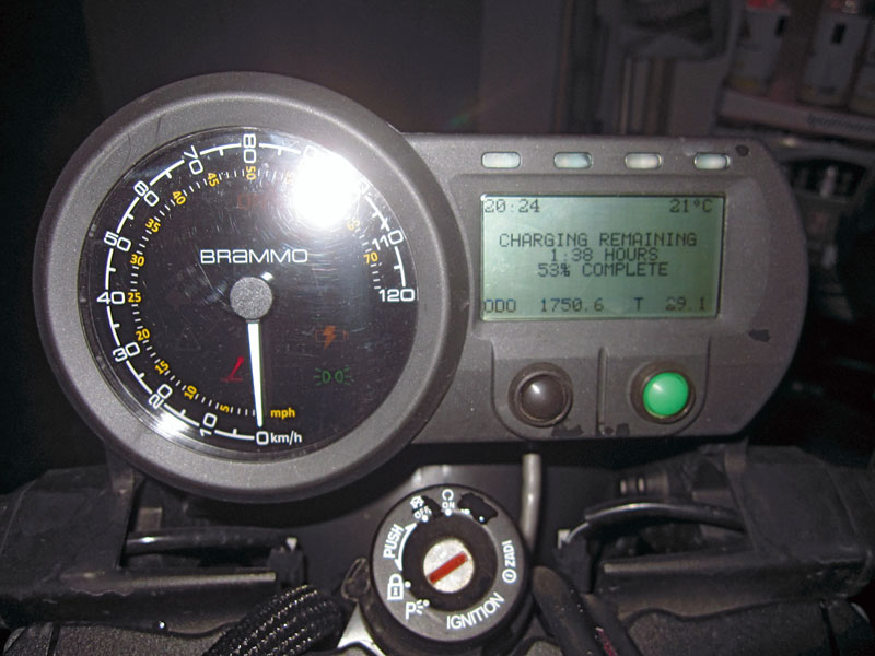 Brammo Enertia Charging