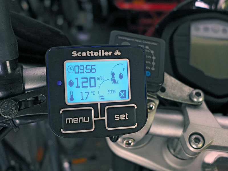 Scottoiler-Display beleuchtet