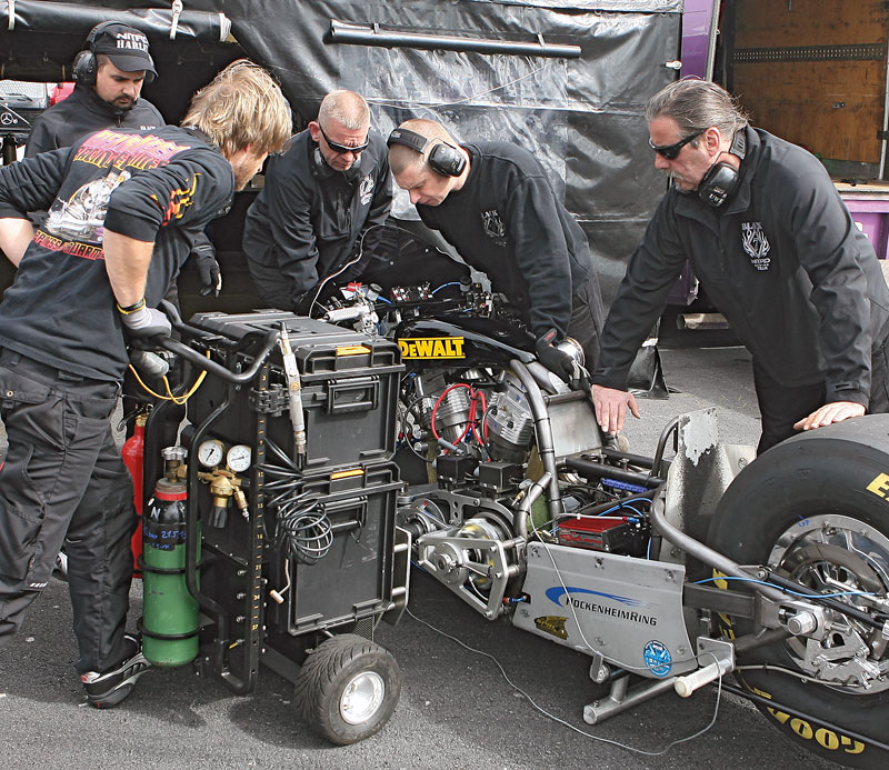 Dragster-Externer-Anlasser-ueber-Kurbelwelle