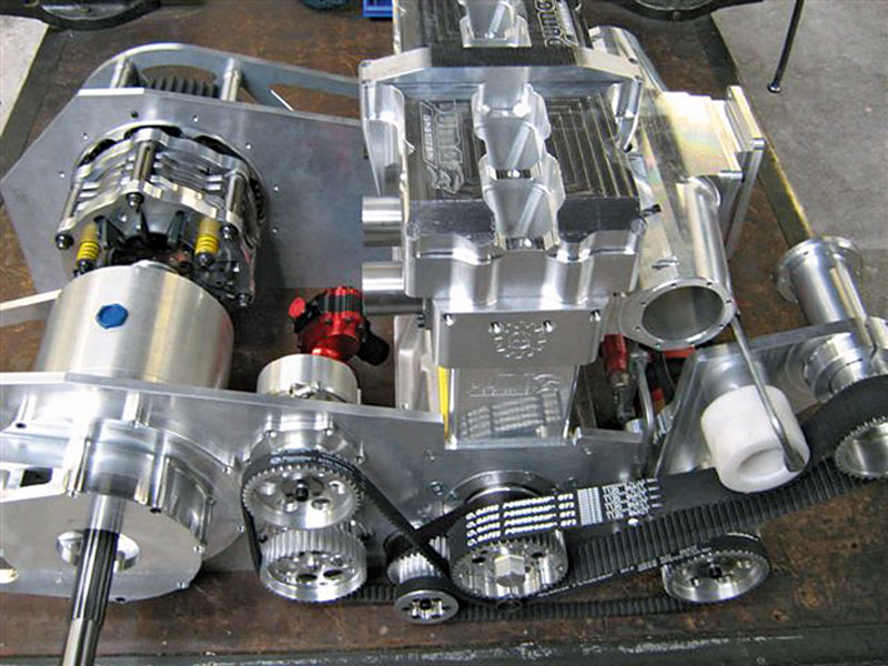 Dragster-Motorkomponenten