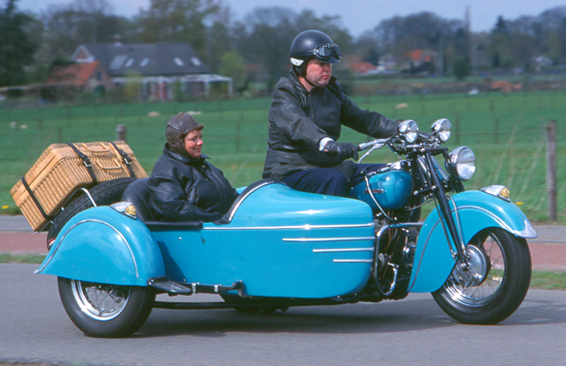 Indian Chief Gespann 1948 Action