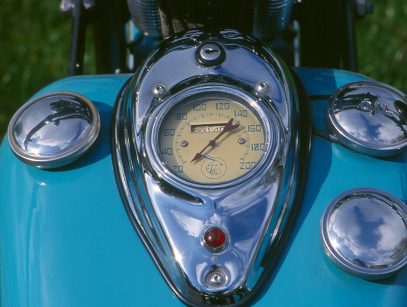 Indian Chief Gespann 1948 Tacho