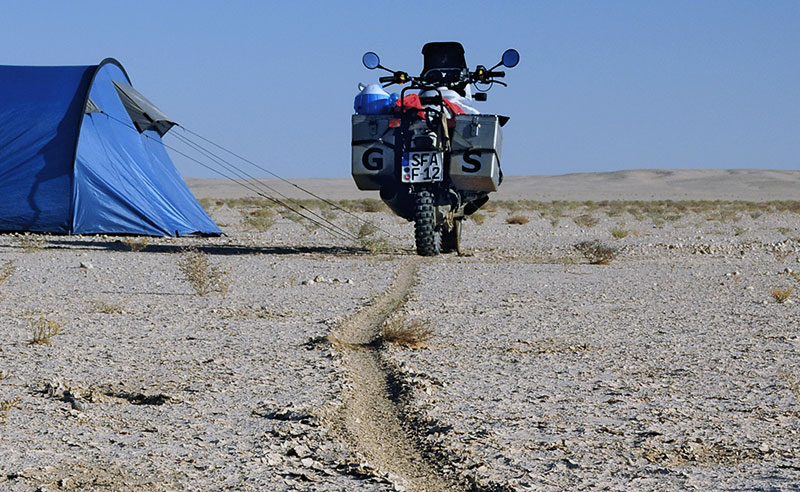Motorradreise Oman Camping