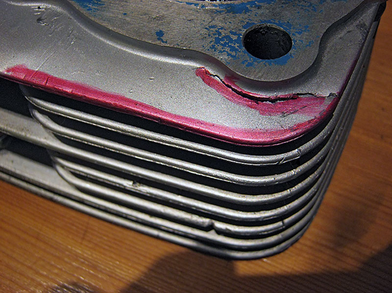 gebrochene Kuehlrippe