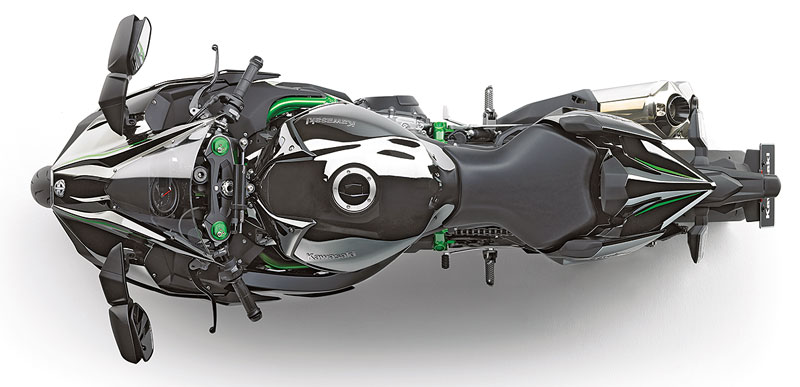 Kawasaki H2 von oben
