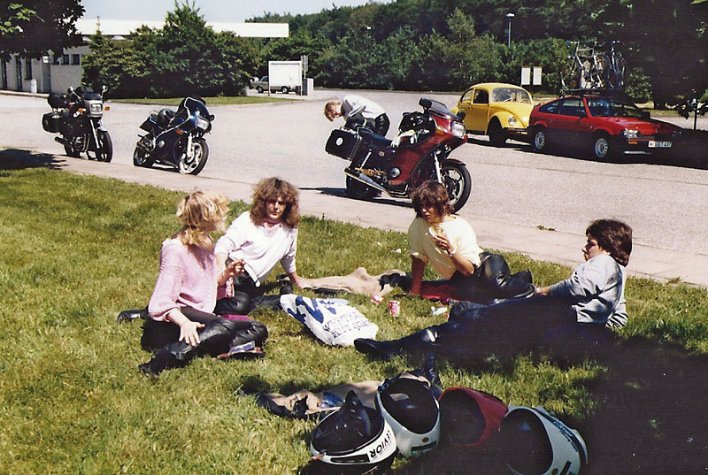 Kawasaki Z750 1986 auf dem Weg zum Rhein