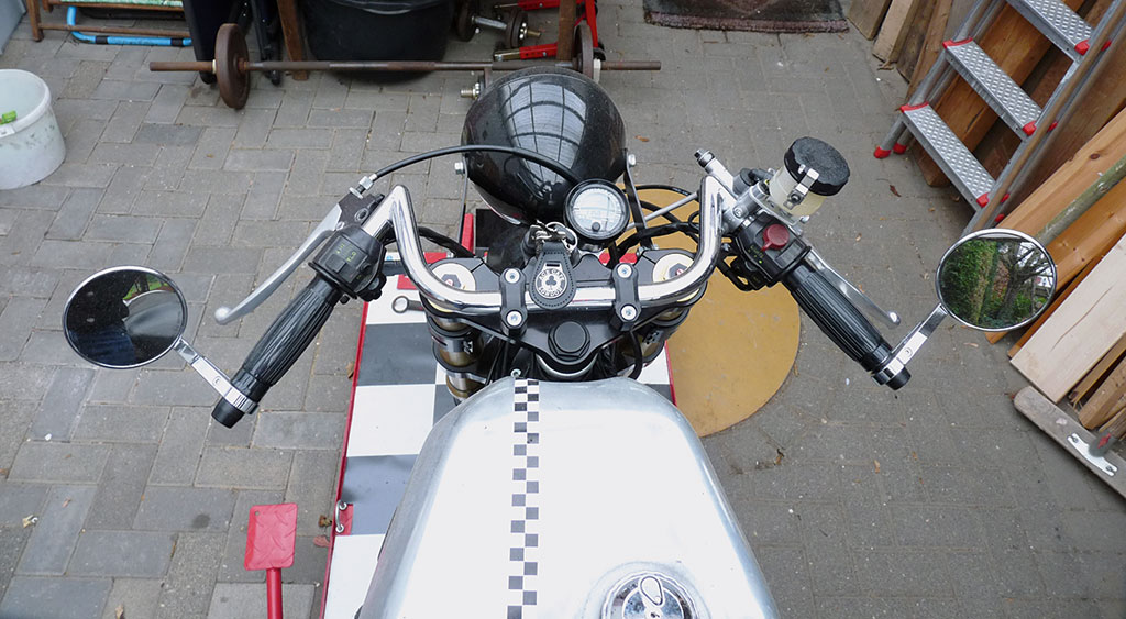 Honda CX500C Cafe Racer Lenker und Cockpit