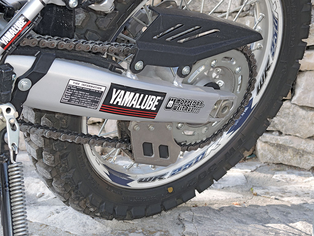 Yamaha WR250R stabiler Kettenradschutz
