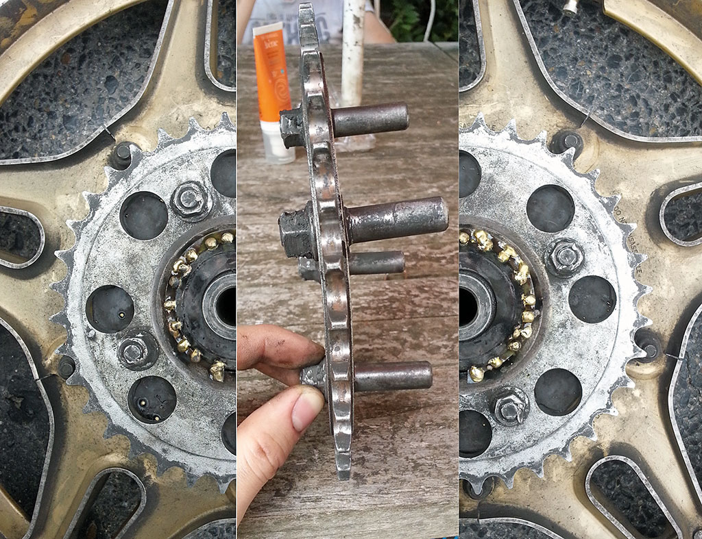 Kettenrad Gut gereist weil gut verschweisst