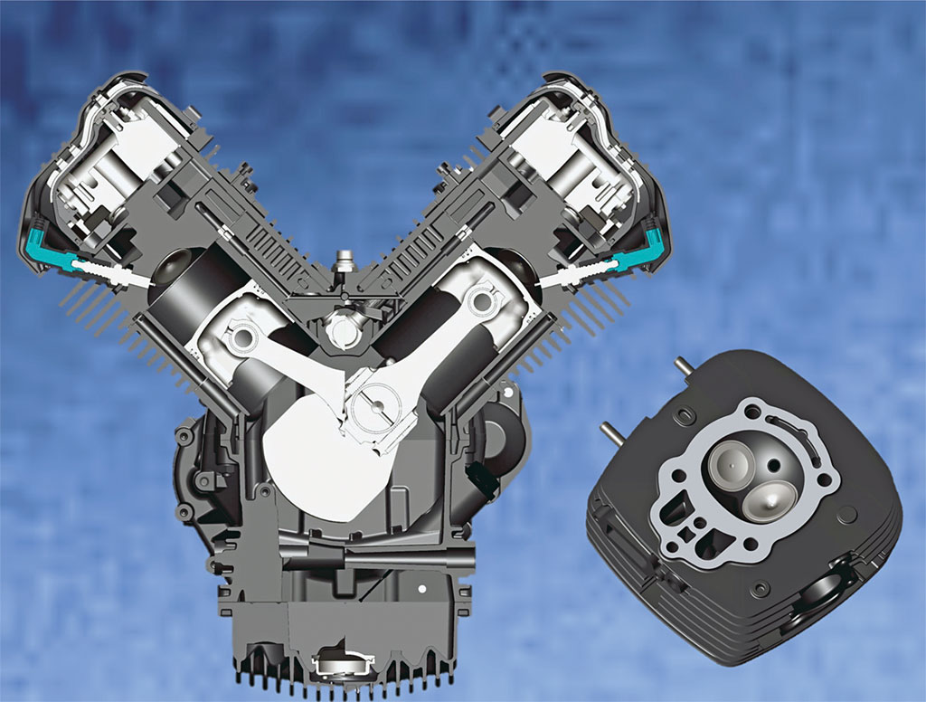 Moto Guzzi V9 Modell 2016 Zylinderkopf