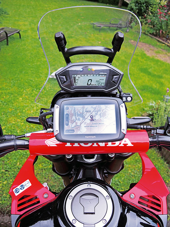 Cockpit und Navi Honda CRF 250 Rally, Modell 2017