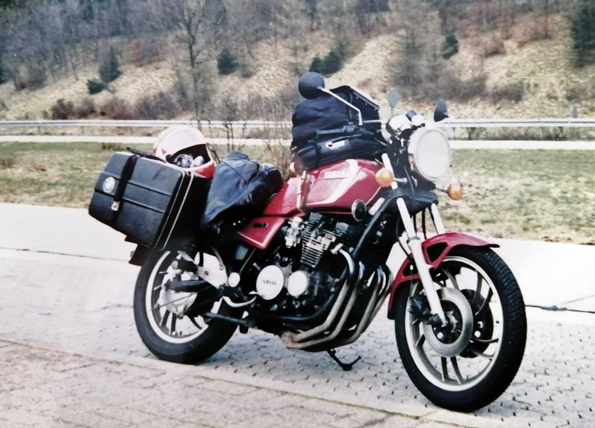 1988, auf Tour mit der XJ 650 