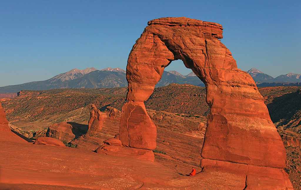 Mönch unter dem Delicate Arch