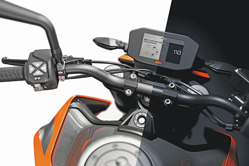 Cockpit Tag/Nacht-Ansicht, KTM 790 Duke "The Scalpel", Modell 2018