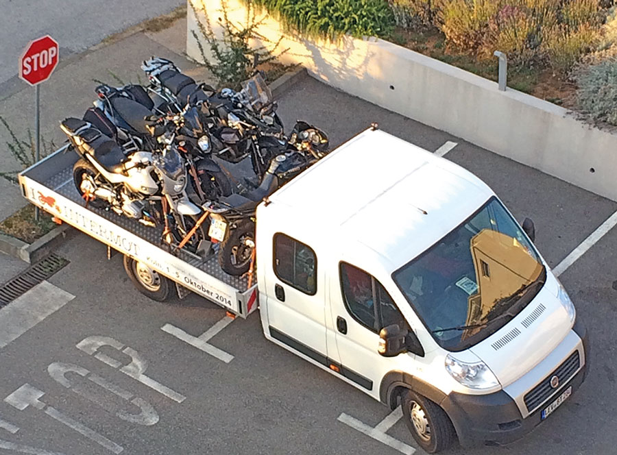 Mit dem Bikertransit nach Kroatien