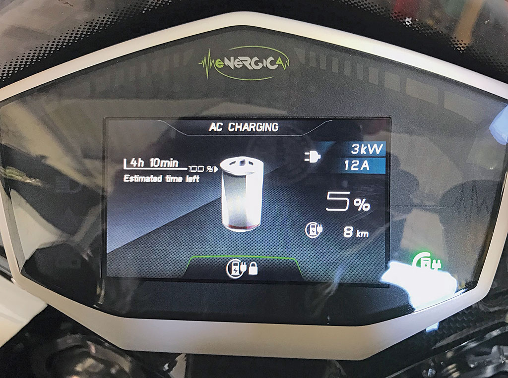 Energica Ego - Ladezeit an herkömmlicher 220 Volt Steckdose