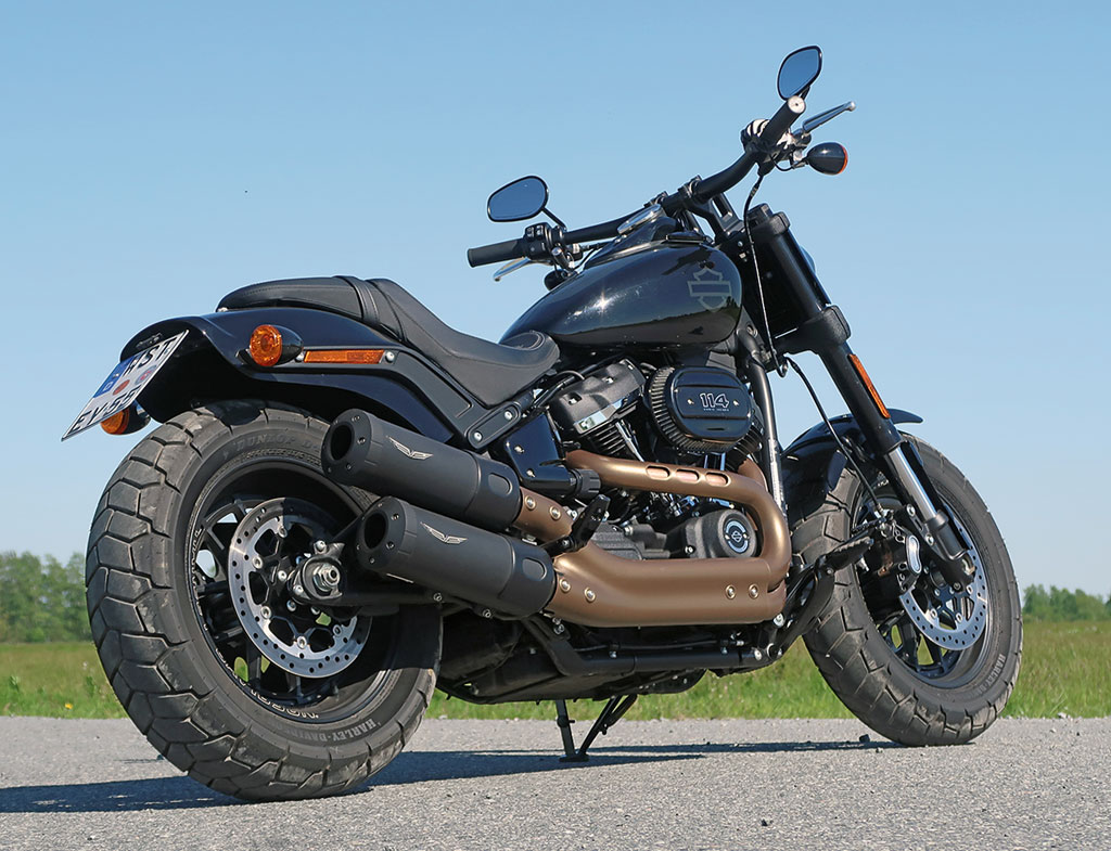 Harley-Davidson Fat Bob, Modell 2018 mit Penzl-Auspuffanlage