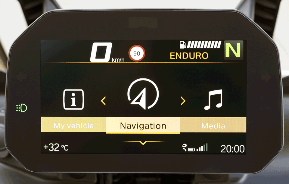 Aufpreispflichtiges TFT Display, BMW F 850 GS, Modell 2108