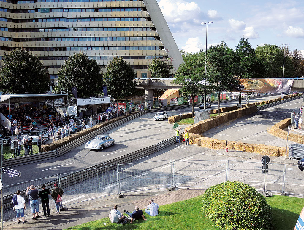 Rennstrecke in der Hamburger City Nord 