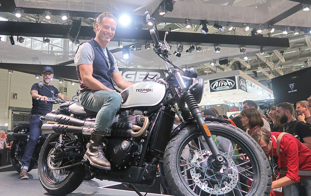 Triumph: John „Erkan“ Friedmann präsentiert die Street Scrambler - INTERMOT 2018