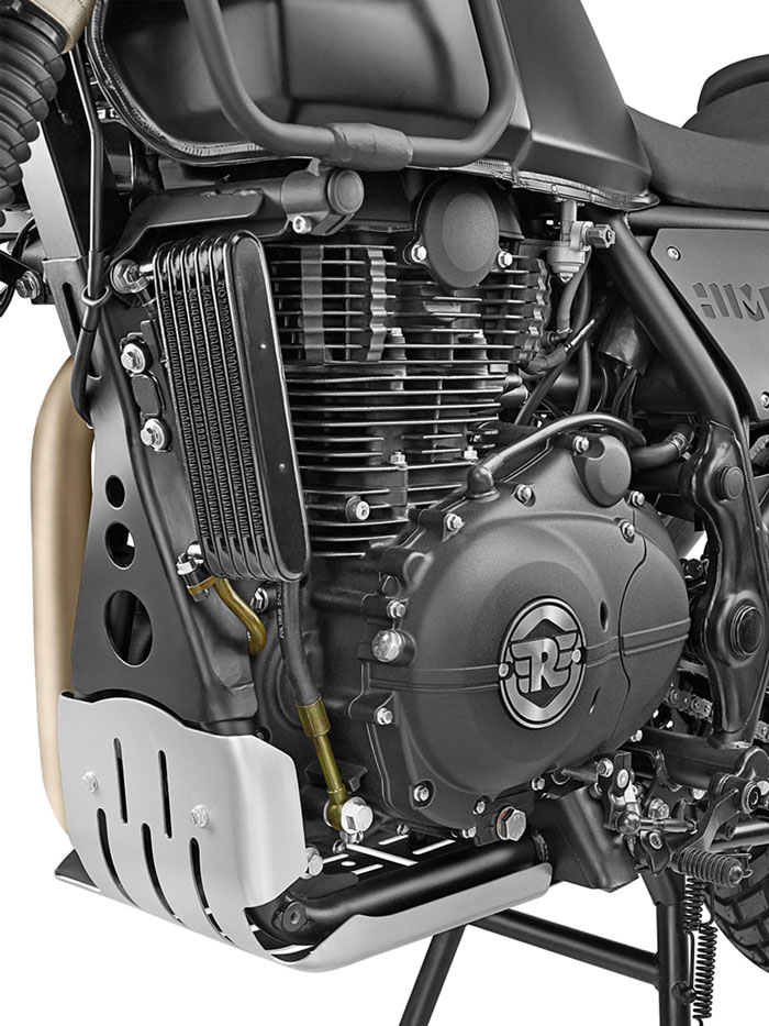 Motor mit Kühler - Royal Enfield Himalayan, Modell 2018