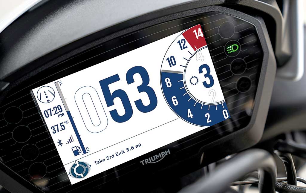 Cockpit - Triumph Speed Triple RS, Modell 2018