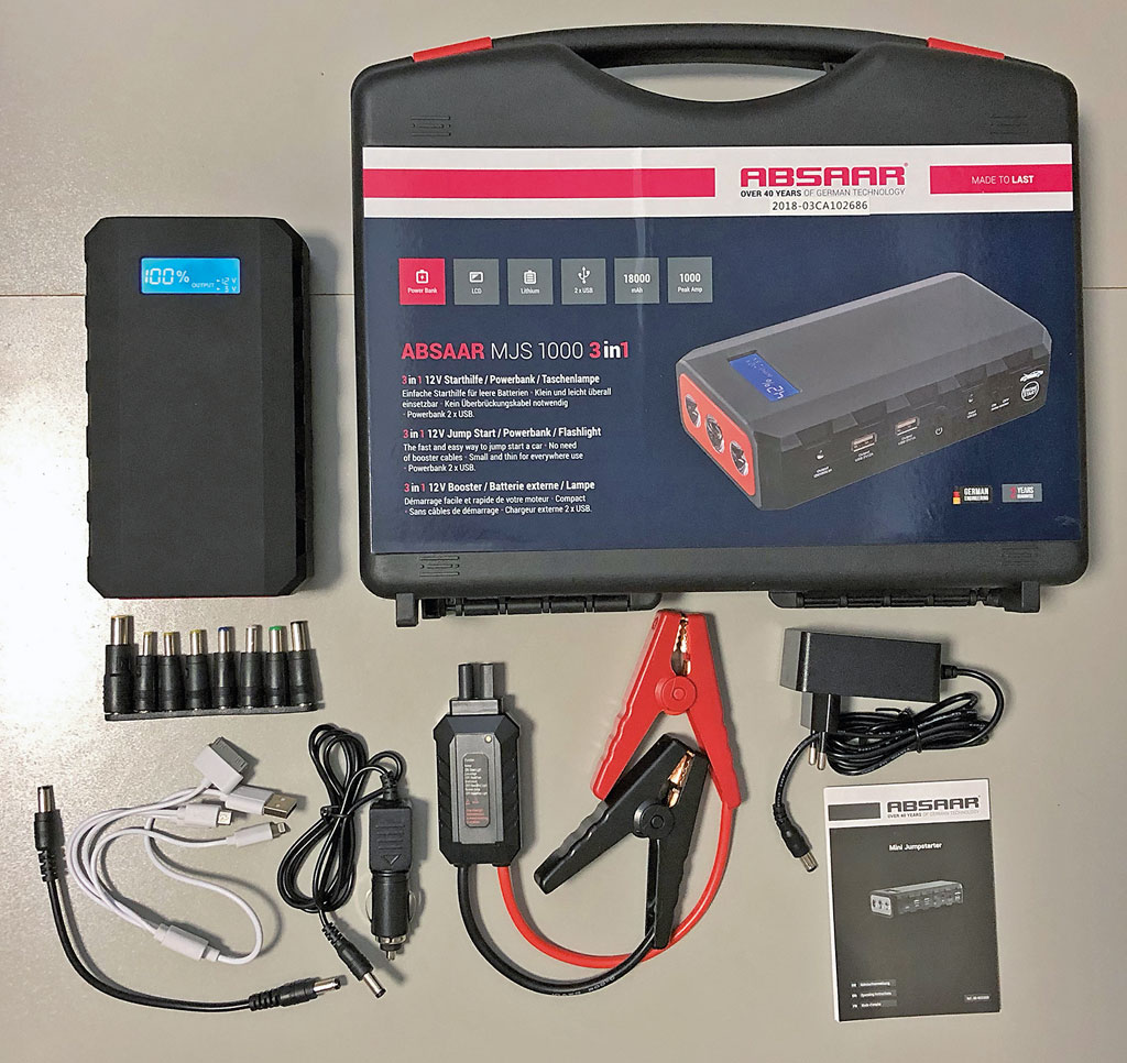 ABSAAR 18.000 Lieferumfang