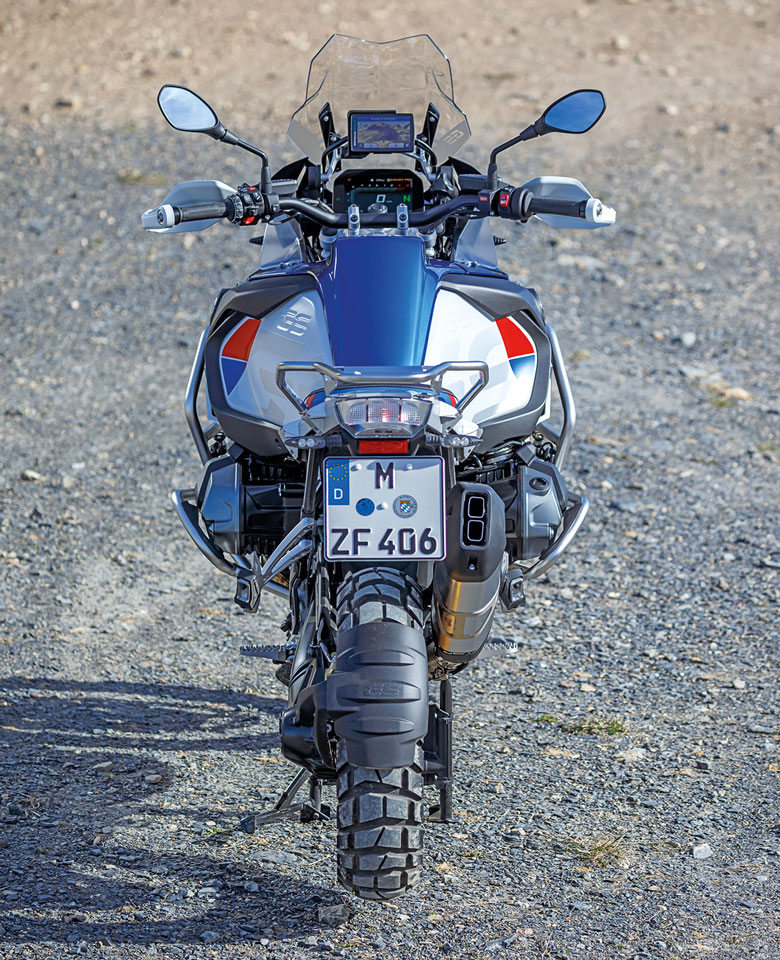 Heckansicht BMW R 1250 GS Adventure, Modell 2019