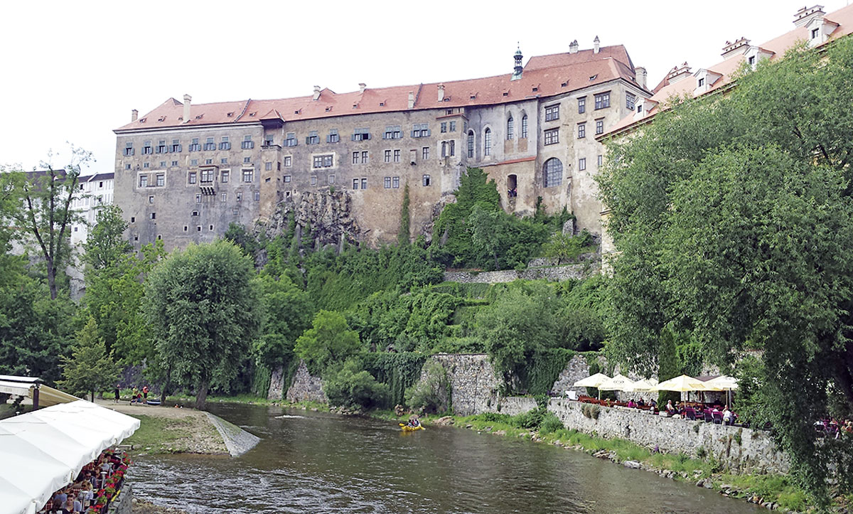Das imposante Schloss von Krumlov