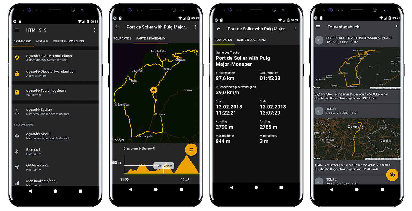dguard Tagebuchfunktion per App