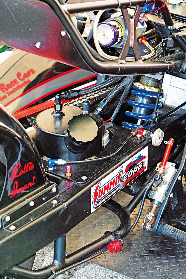 Super-Street-Bikes - Tank in der Schwinge