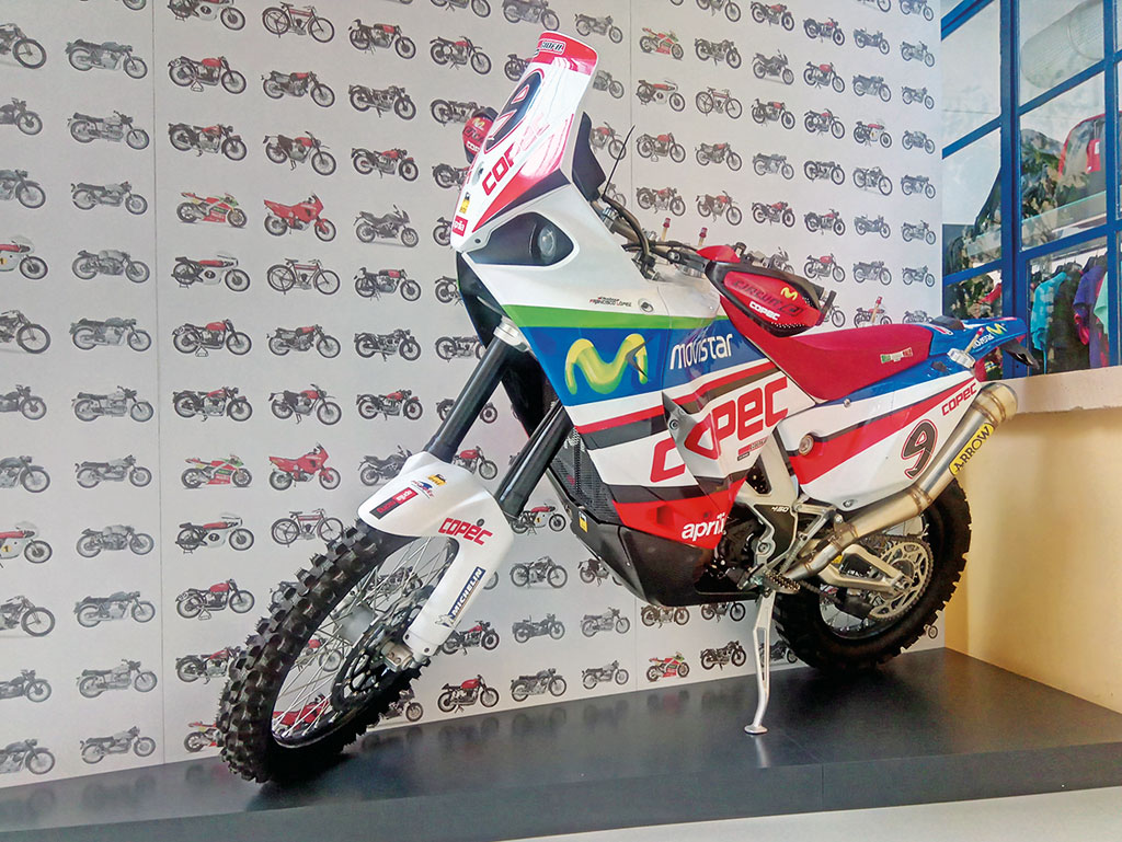 Rally-Aprilia im Piaggio Museum
