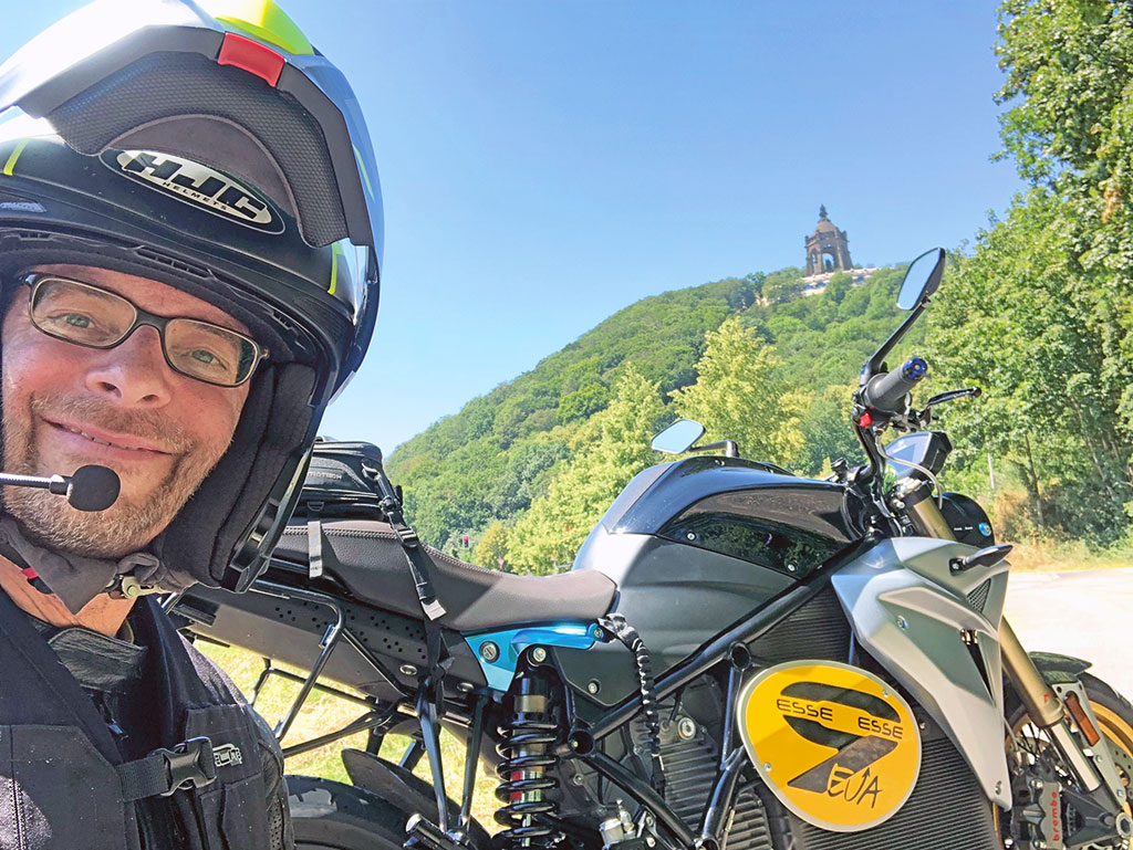 Porta Westphalia mit der Energica EsseEsse9 Special, Modell 2019