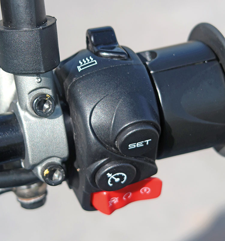 Tempomat und Rangierhilfe an der Energica EsseEsse9 Special, Modell 2019