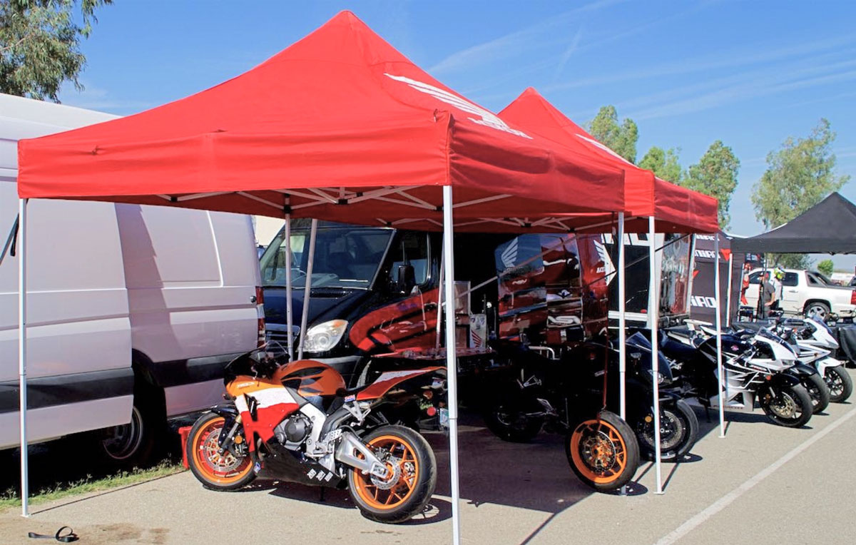 Rennzelte für Motorrad-Trainings und mehr...