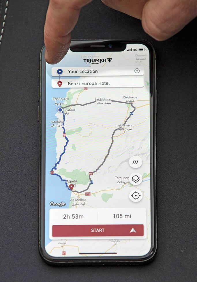 Triumph-App für volle Connectivity
