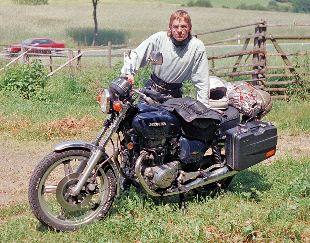 Marcus mit seiner Honda CB 400 T, Bj. 1978