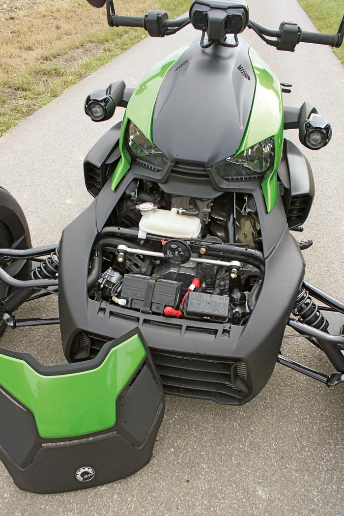 Motorraum des Can-Am Ryker 600