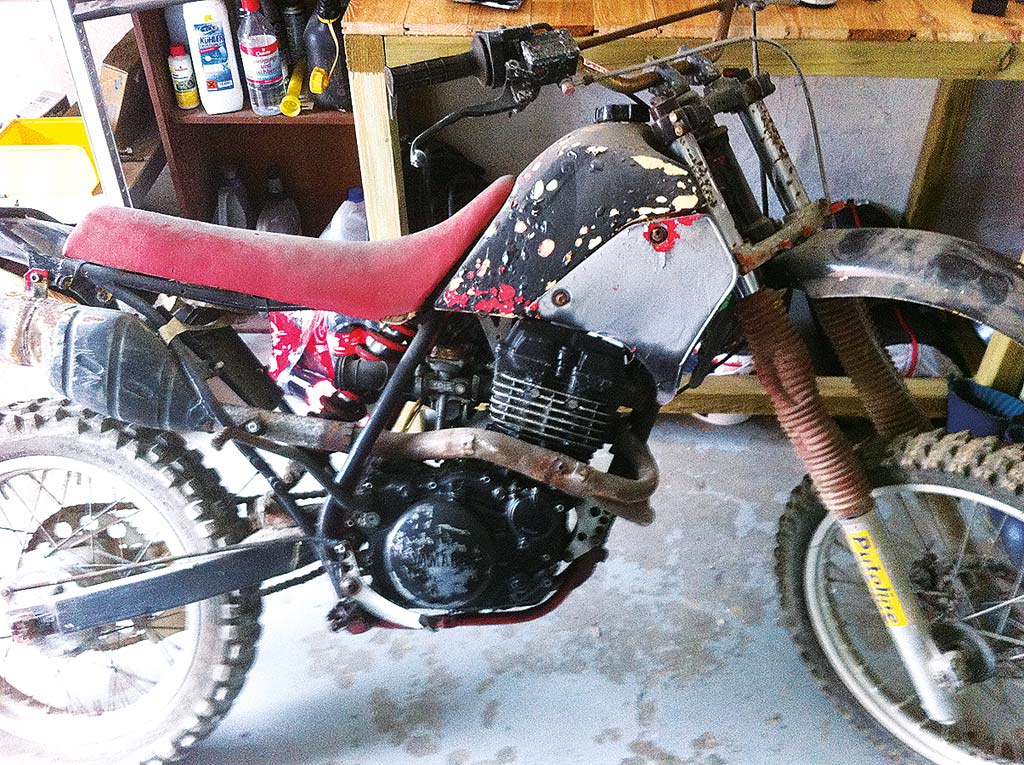 Bedauernswerte Basis - unrestaurierte Yamaha TT 350 