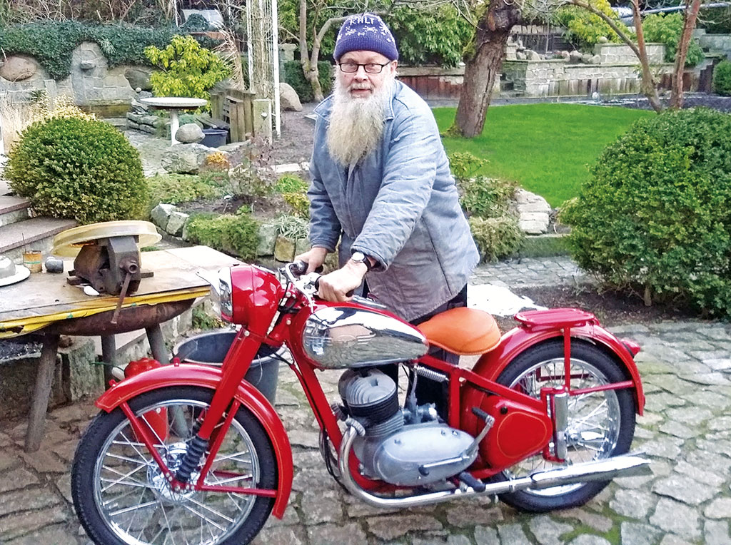 Vorgängermodell mit Geradewegfederung – Enthusiast Jürgen Hückstedt